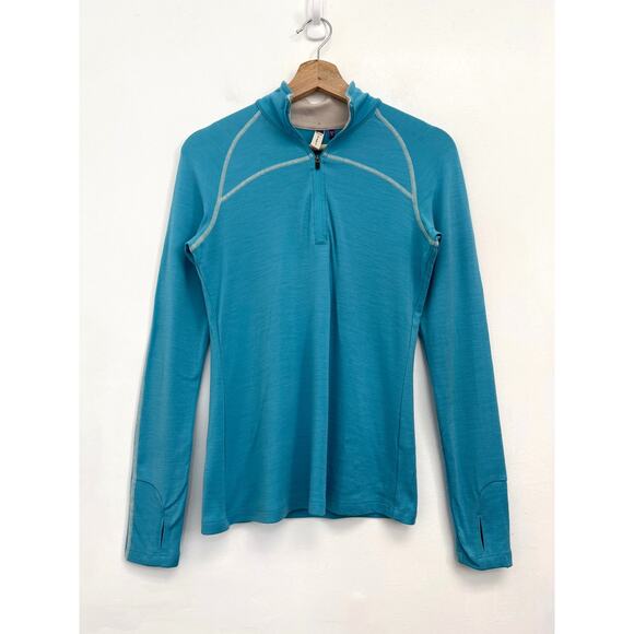 Ibex Merino Wool Fitted Quarter Zip Base Layer Hiking Outdoors FLAWED - Small - Picture 1 of 12